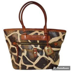 Dooney & Bourke Large Vintage Handbag Well Loved Florentine Vacchetta Leather